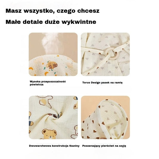 👩🍼Bawełniana osłona do karmienia piersią – oddychająca chusta dla mamy🍼