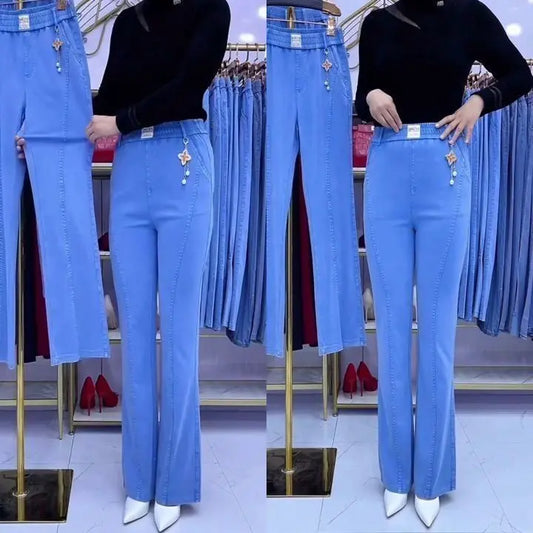 🏆【Nowość 2026】👖【S-4XL】Damskie jeansy z wysokim stanem i elastyczną talią