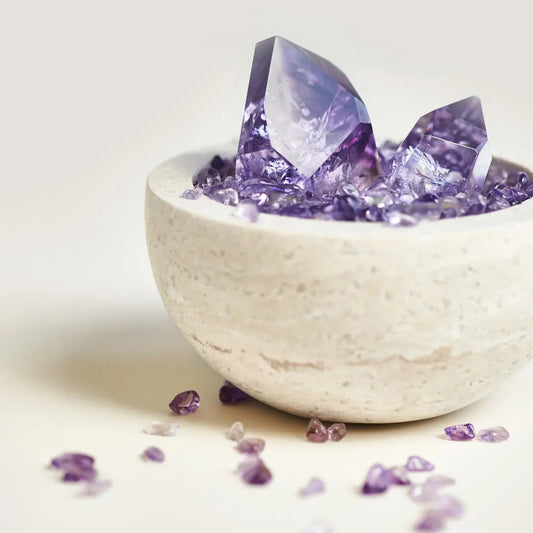 Natural Amethyst Treasure Bowl Ornament | Nine Purple Li-Fire Energy