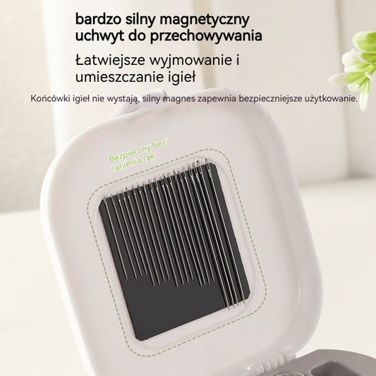 Pożegnaj problemy z szukaniem igieł: przenośne, magnetyczne pudełko do szycia – praktyczny pomocnik do cerowania!