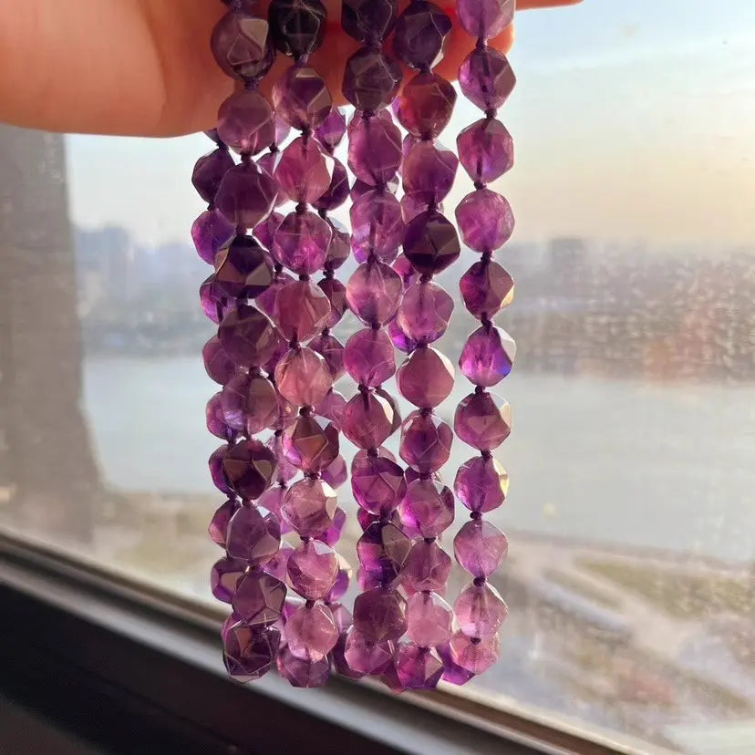 Women's Uruguayan Amethyst Necklace | 12mm Irregular Beads