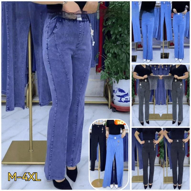 🏆【Nowość 2026】👖【S-4XL】Damskie jeansy z wysokim stanem i elastyczną talią