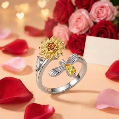 🔥【50% Off】Sunflower and Bee Ring🌻