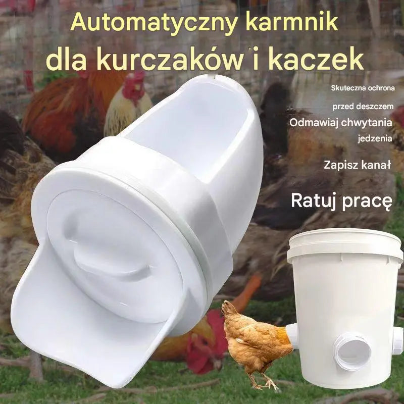 💥 Koniec z marnowaniem paszy! 🦆 Automatyczny karmnik dla kur, kaczek i gęsi – chroni przed dzikimi ptakami i oszczędza Twój czas!