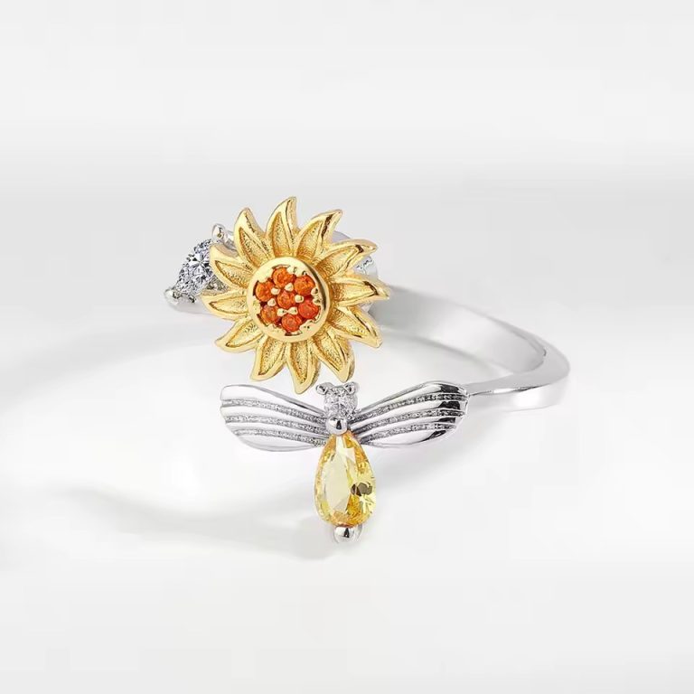 🔥【50% Off】Sunflower and Bee Ring🌻