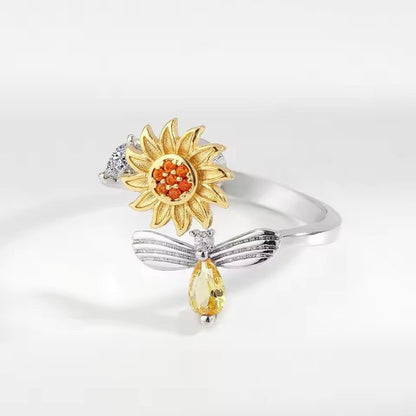 🔥【50% Off】Sunflower and Bee Ring🌻