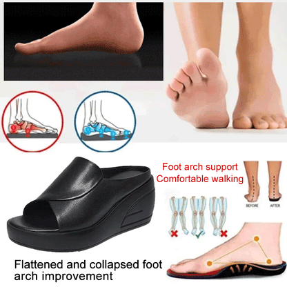 【30% ZNIŻKI】🔥[Obcas 5,5 cm] 【35-42】Sandały na koturnie z miękką podeszwą