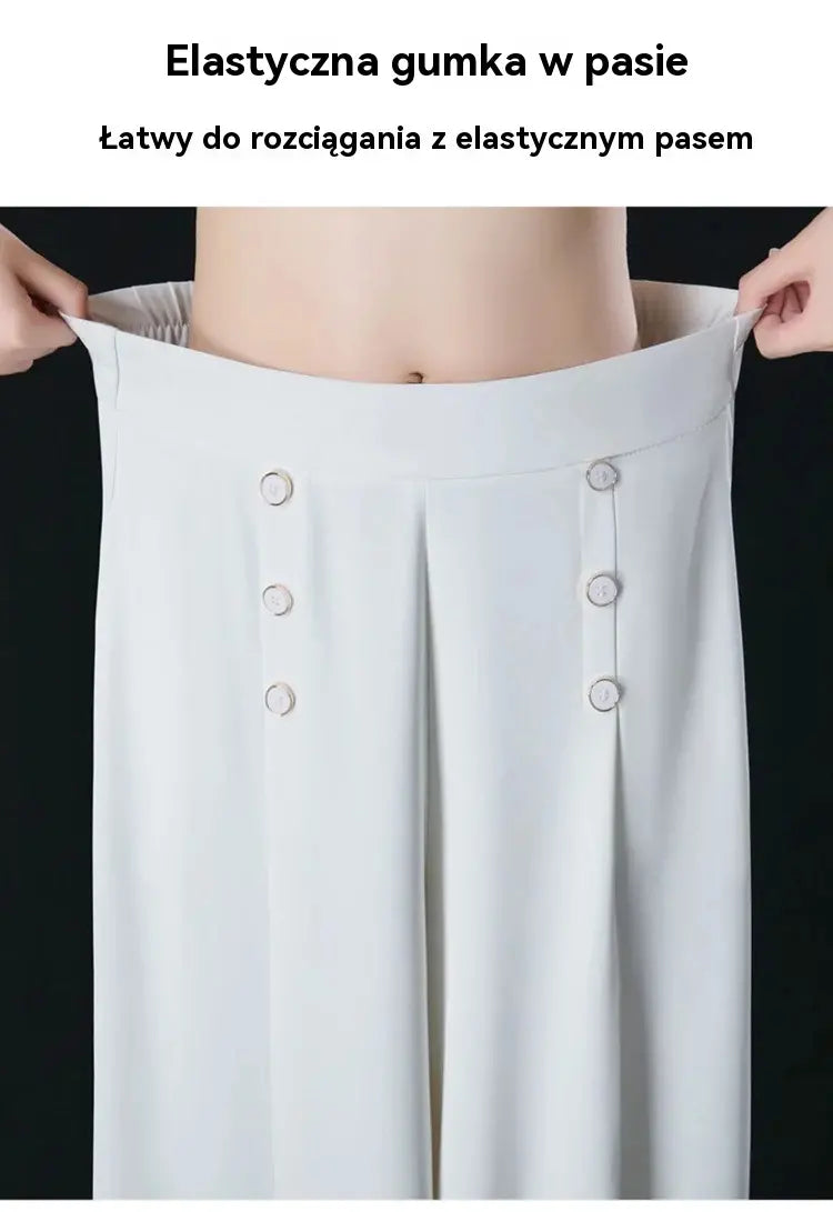 ✨-49% | Modne spodnie damskie z szerokimi nogawkami 💃 Wysoki stan | Lekkość i komfort [M-5XL]