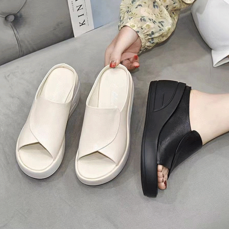 【30% ZNIŻKI】🔥[Obcas 5,5 cm] 【35-42】Sandały na koturnie z miękką podeszwą