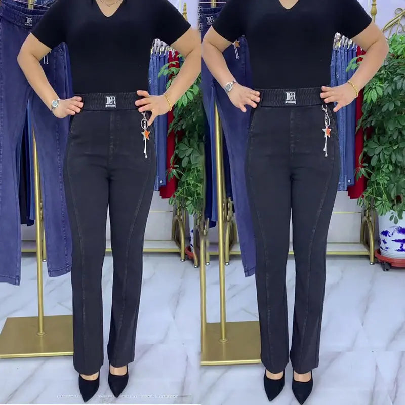 🏆【Nowość 2026】👖【S-4XL】Damskie jeansy z wysokim stanem i elastyczną talią