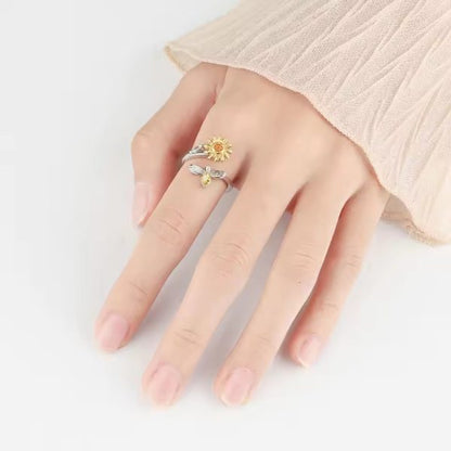 🔥【50% Off】Sunflower and Bee Ring🌻