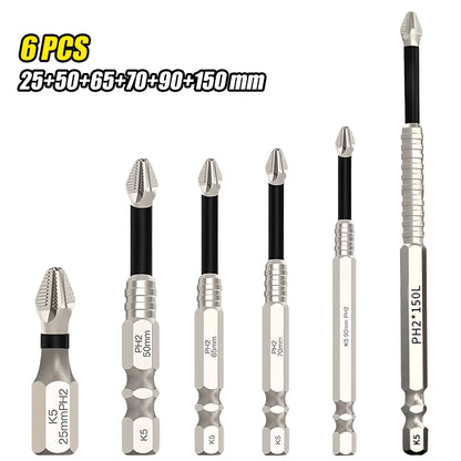 🧰Nowość 2026⚒️ Odporne na uderzenia, antypoślizgowe końcówki wkrętakowe Phillips, mocny magnes i supertwarde wiertła