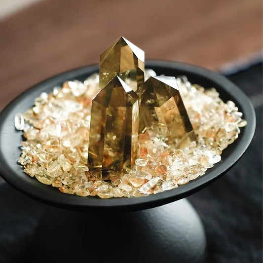 ✨Natural Citrine Crystal Wand - Hexagonal Reiki Chakra Healing Point