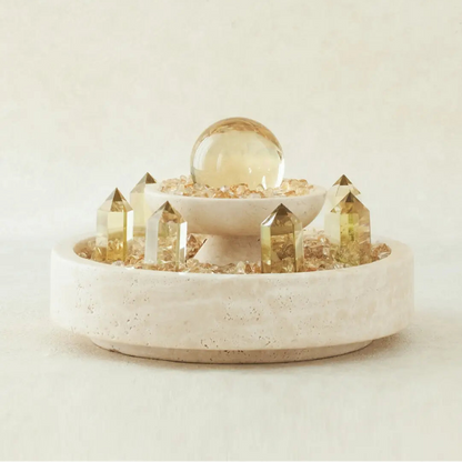 ✨Natural Citrine Crystal Column (with Base) | Wealth-Attracting Feng Shui Ornament