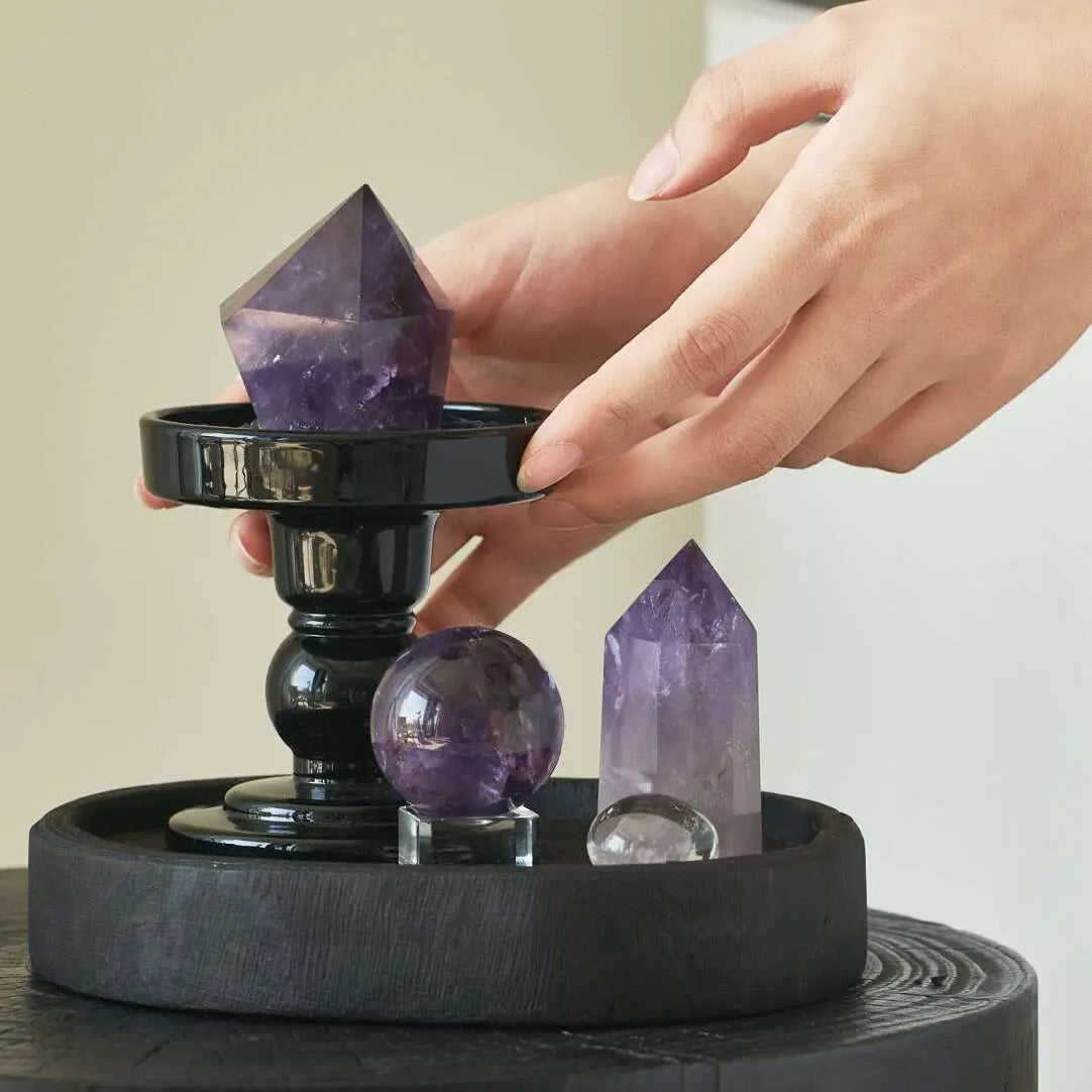 🔮Natural Amethyst Crystal Grid