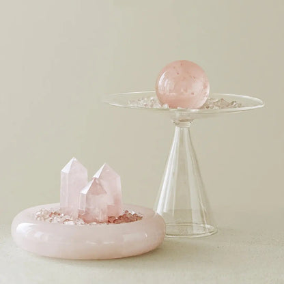 Pink Crystal "Cup of Love" — Crystal Home Décor Accent