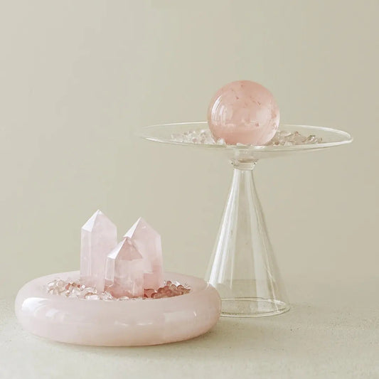 Pink Crystal "Cup of Love" — Crystal Home Décor Accent