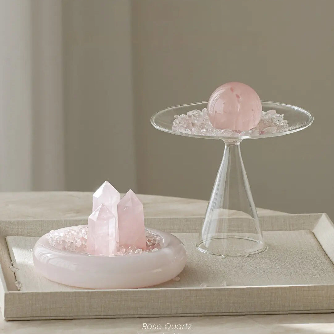 Pink Crystal "Cup of Love" — Crystal Home Décor Accent
