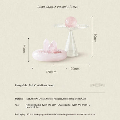 Pink Crystal "Cup of Love" — Crystal Home Décor Accent