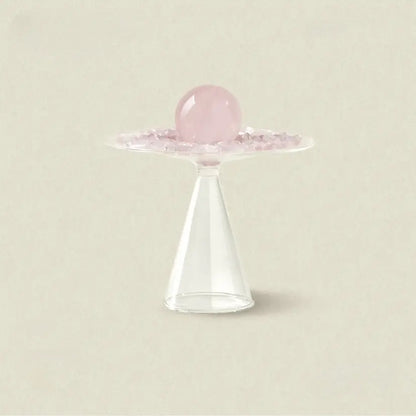 Pink Crystal "Cup of Love" — Crystal Home Décor Accent