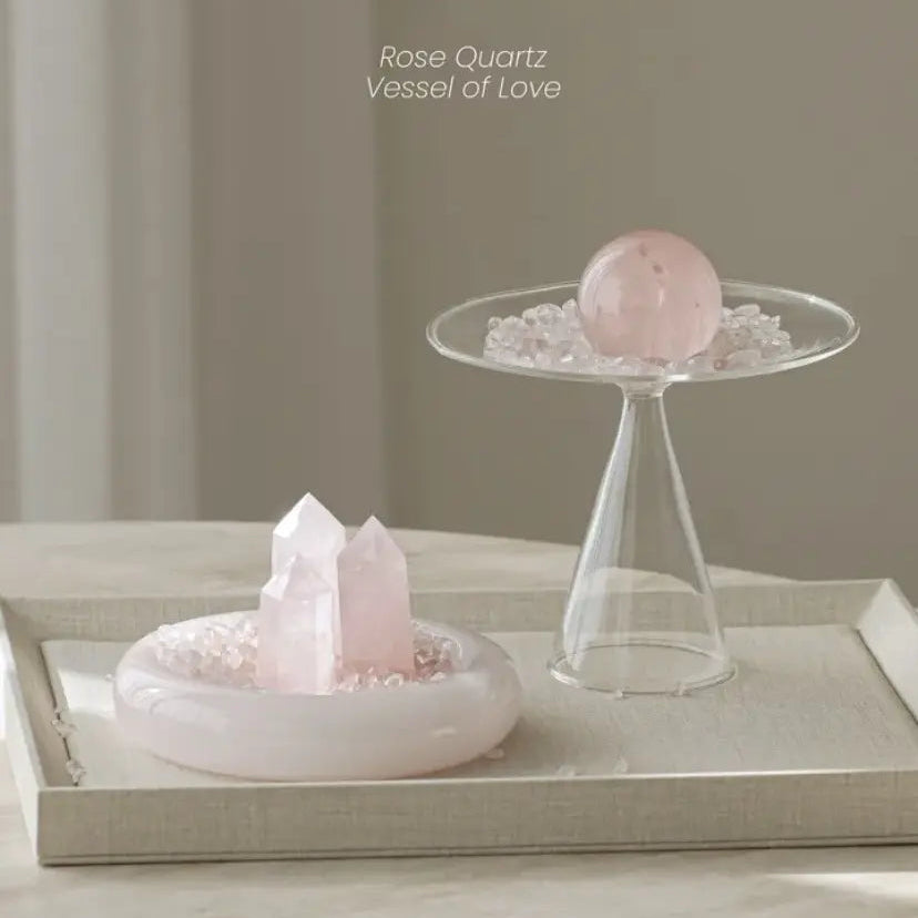 Pink Crystal "Cup of Love" — Crystal Home Décor Accent