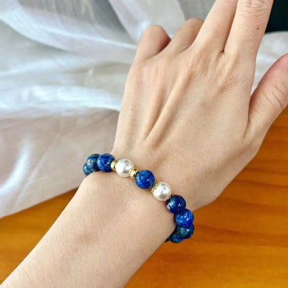 Vintage Lapis Lazuli Bracelet | Oil Painting Aesthetic Jewelry