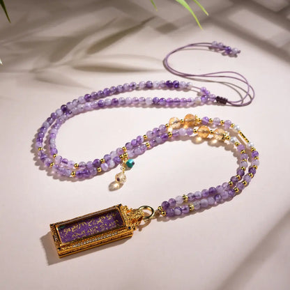 🔮Amethyst  Necklace - Natural Crystal Healing Pendant