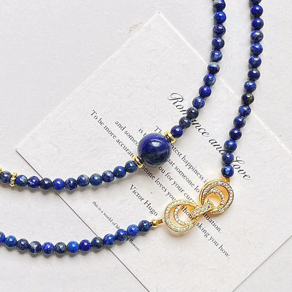 Vintage Lapis Lazuli &  Pearl Necklace | Premium Choker