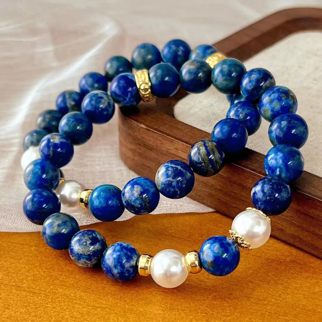 Vintage Lapis Lazuli Bracelet | Oil Painting Aesthetic Jewelry