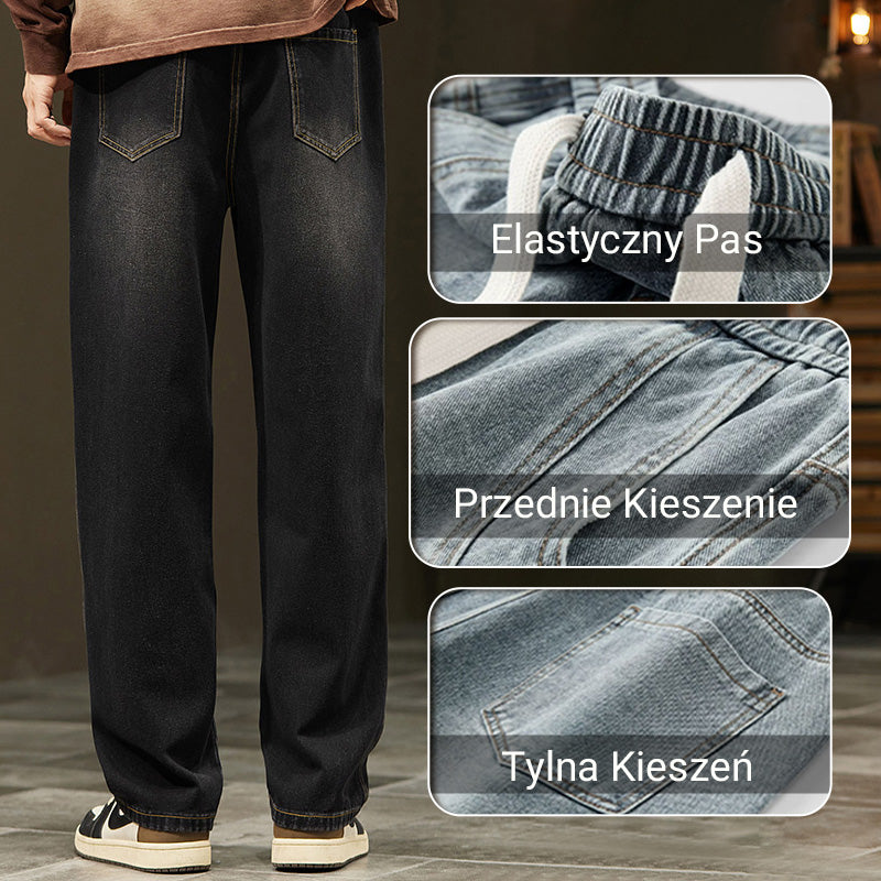 🥳Premiera nowego produktu💐Męskie luźne proste dżinsy