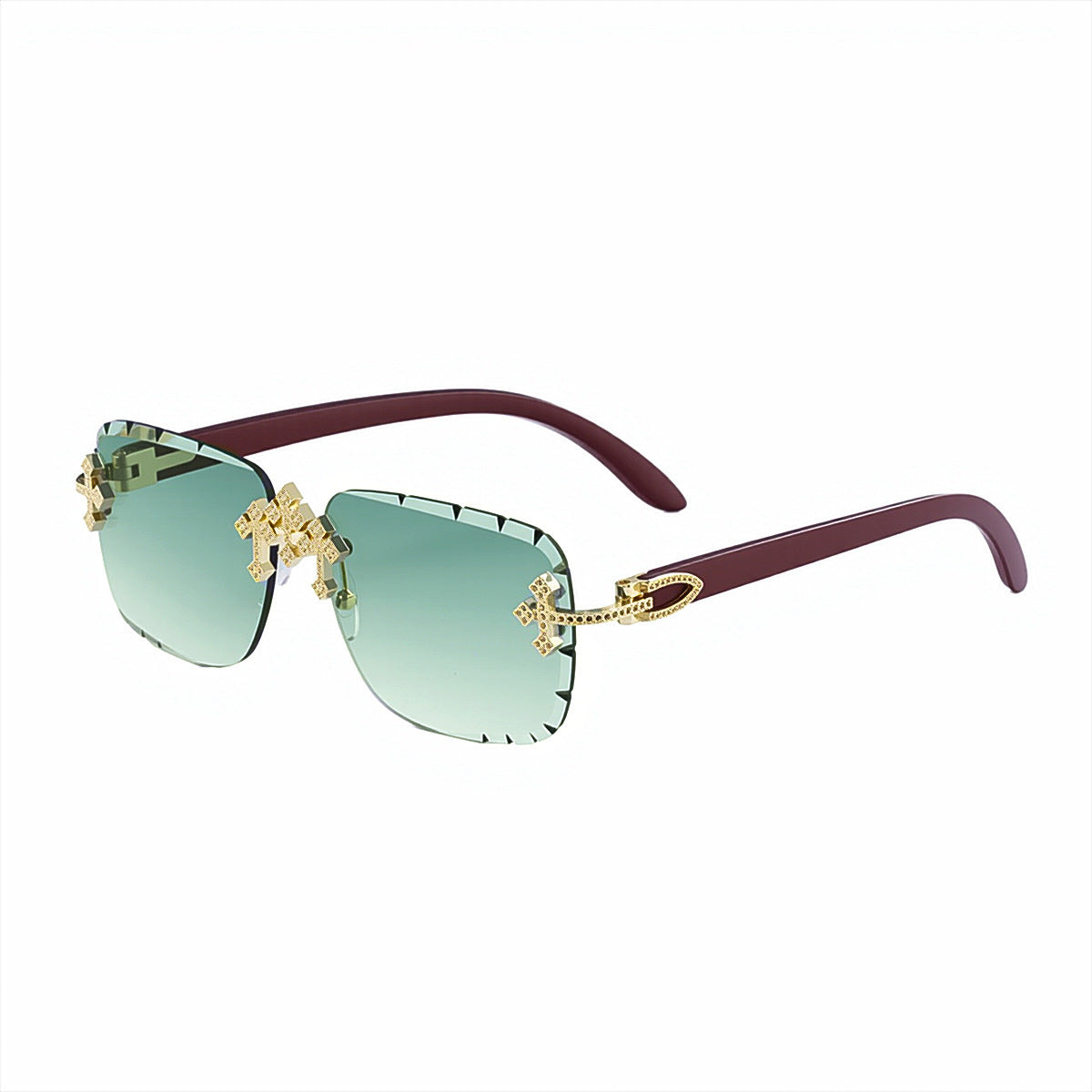 Nowe europejskie i amerykańskie okulary przeciwsłoneczne retro bez oprawek z 2026 r.