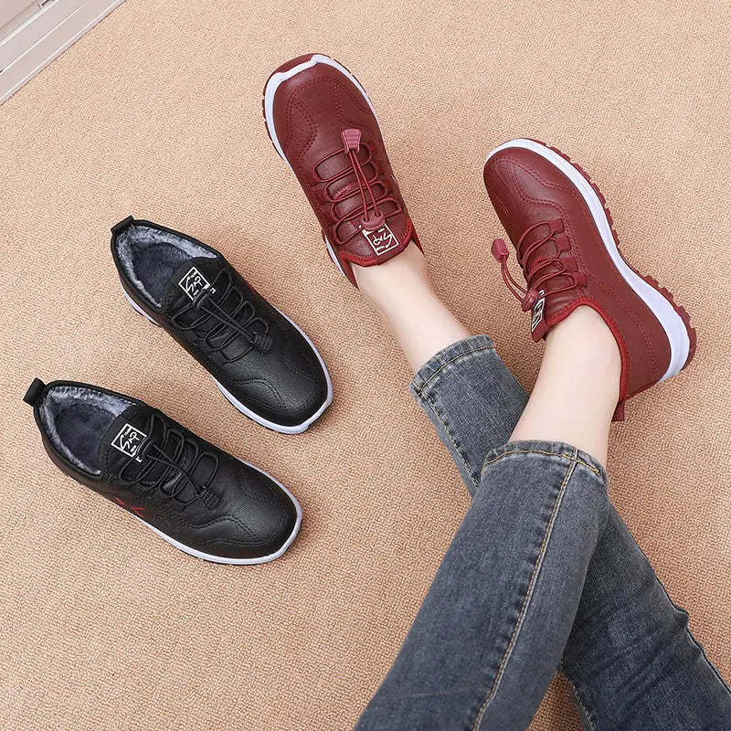 【35-42】Women's Leather Winter Boots