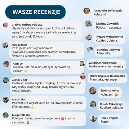🚗Bezsmugowy ręcznik z mikrofibry 90×60 cm, 500 g/m² – do osuszania auta