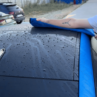 🚗Bezsmugowy ręcznik z mikrofibry 90×60 cm, 500 g/m² – do osuszania auta