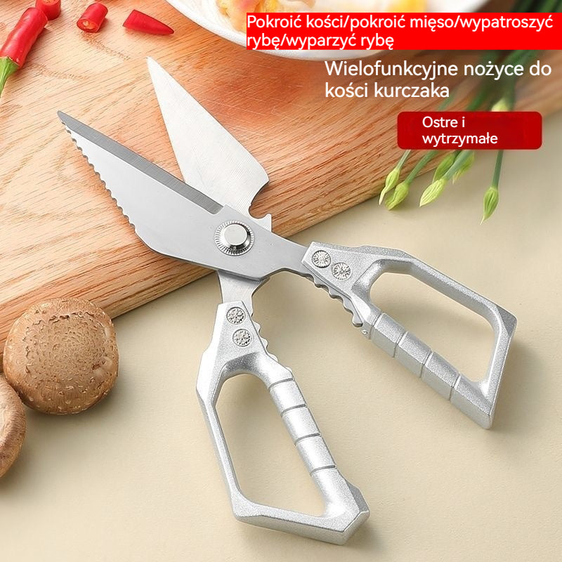 ✂️🍗Wytrzymałe wielofunkcyjne nożyczki kuchenne ze stali nierdzewnej🐟🥦
