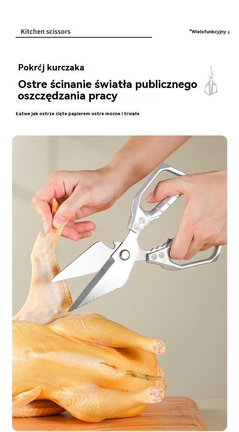 ✂️🍗Wytrzymałe wielofunkcyjne nożyczki kuchenne ze stali nierdzewnej🐟🥦