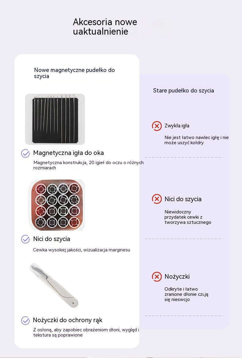 Pożegnaj problemy z szukaniem igieł: przenośne, magnetyczne pudełko do szycia – praktyczny pomocnik do cerowania!