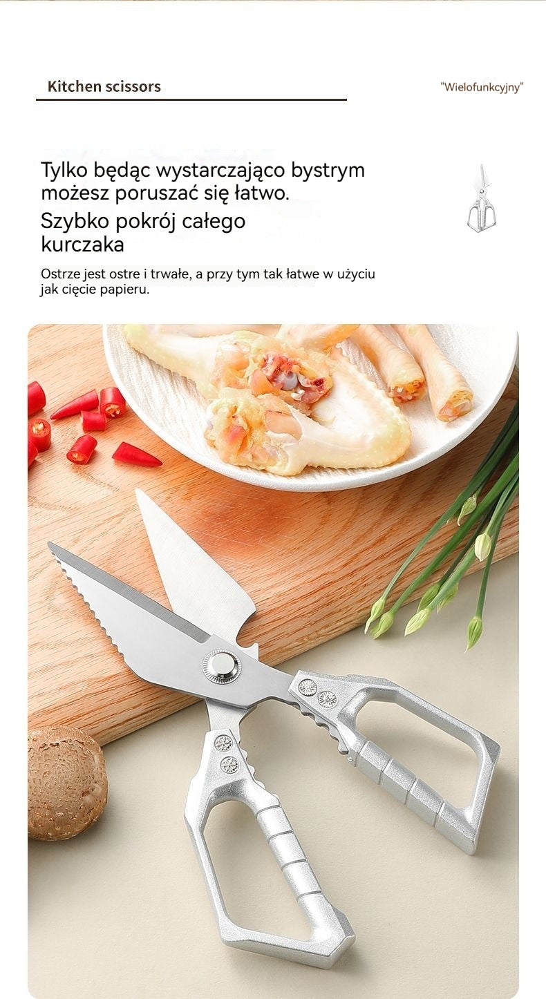 ✂️🍗Wytrzymałe wielofunkcyjne nożyczki kuchenne ze stali nierdzewnej🐟🥦